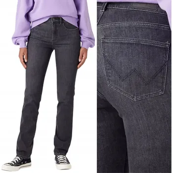 Dámské džíny Wrangler SLIM dámské džíny s vysokým pasem a rovnými nohavicemi W31 L32