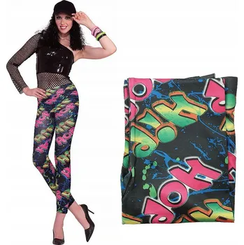 Dámské legíny Kalhoty LEGÍNY Barevné HIP-HOP Disco 80. a 90. léta Karneval Párty Ples, XS/S