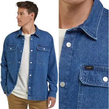 Pánská košile Lee WORKWEAR OVERSHIRT Deep Waters KOŠILE BUNDA DŽÍNOVÁ REGULAR M