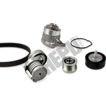 Vodní pumpa + klínový žebrový řemen HEPU PK06560