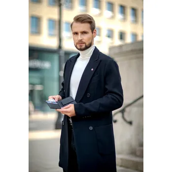 Peněženka Malá pánská kožená peněženka Betlewski do kapsy kalhot s ochranou karet RFID