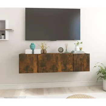 Obývací stěna vidaXL Závěsné TV skříňky 2 ks 60x30x30 cm kompozitní dřevo [804509] Barva: kouřový dub