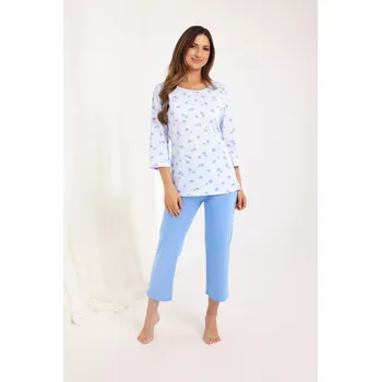 Pánská móda Dámské pyžamo Regina 720 3/4 2XL Z25/26 Modrá XXL