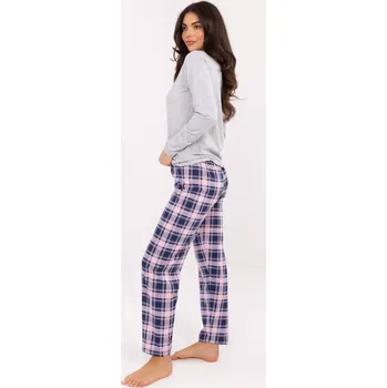 Pánské pyžamo Pyžamo DU PI FP 004.03 šedé 2XL