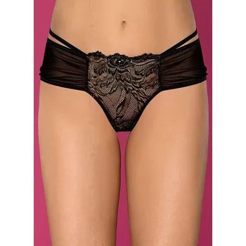 Dámská erotická souprava Kalhotky Meteorit V-5893 černo-zlatá - Axami XL