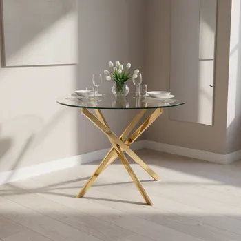 Jídelní stůl Signal Kulatý jídelní stůl AGIS | zlatá