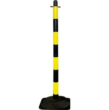 Plotový sloupek Černo-žlutý plastový sloupek SCV - výška 90 cm - 81001096