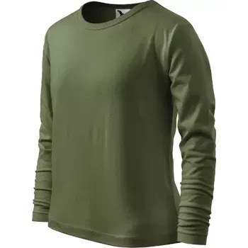 Dívčí oblečení Fit-T LS triko dětské khaki 146 cm/10 let