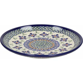 Talíř Mělký jídelní talíř Bolesławiec 24,5 cm - dec. DU60