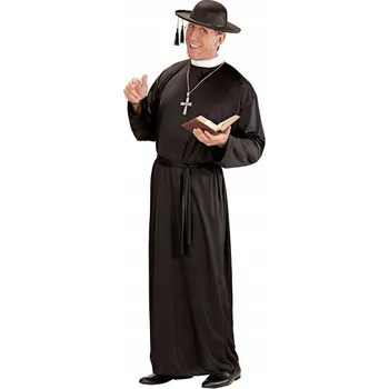 Karnevalový kostým KOSTÝM DUCHOVNÍ KNĚZ PASTOR KNĚZ SUTANNA XXL