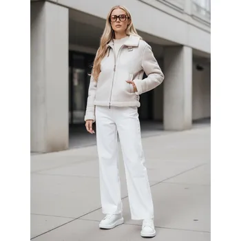 Dámská bunda Dámská bunda s kožíškem KASAMIRA Dstreet TY4739 Barva: Bílá, Velikost: M