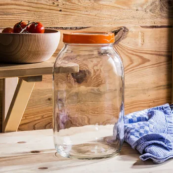 Zavařovací sklenice Skleněná zavařovací sklenice s víčkem SARINA 3 l MIX COLOURS