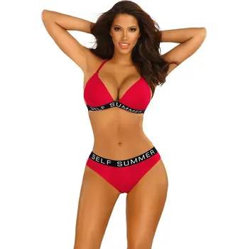 Dámské plavky PLAVKY MIAMI 1 - S555 červená 40B