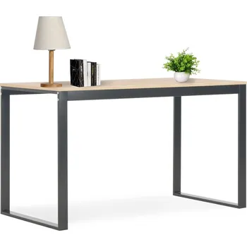 Psací stůl vidaXL Marketos PC stůl černý a dubový odstín 120 x 60 x 70 cm