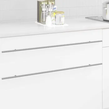 Nábytkové kování vidaXL Madlo na skříň 2 pcs Stříbrná 900 mm Nerezová ocel [864741]