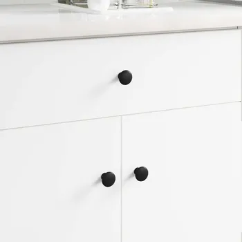 Nábytkové kování vidaXL Rukojeť 2 pcs Černá Ø30 mm Hliník [864704]