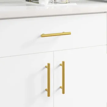 Nábytkové kování vidaXL Madlo na skříň 2 pcs Zlatá 150 mm Nerezová ocel [864730]