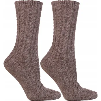 Dámské ponožky TEPLÉ DÁMSKÉ DLOUHÉ PONOŽKY S VLNOU, SVETROVÝ VZOR MORAJ, vel. 35-38