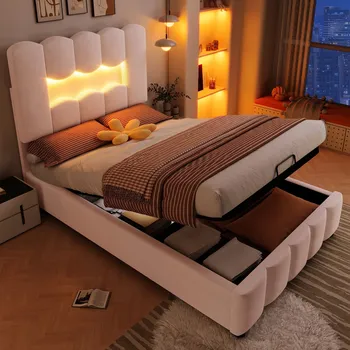 Postel Jednolůžková dřevěná postel Arhatreya 90x200 růžová