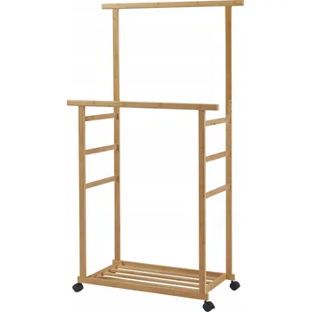 Věšák Stojanový věšák dřevěný PremiumXL, odstíny hnědé