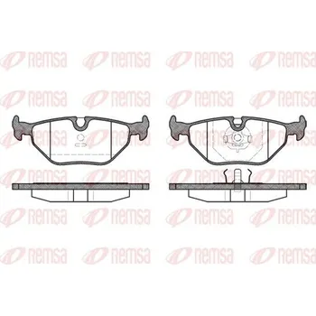 Brzdová destička Sada brzdových destiček, kotoučová brzda REMSA 0265.00