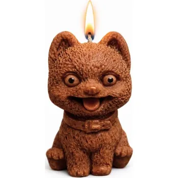 Svíčka Vonná svíčka Pejsek | 22 g | Svíčkománie3D | Barva: Hnědá