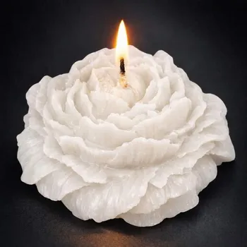 Svíčka Vonná svíčka Pivoňka | 70 g | Svíčkománie3D | Barva: Bílá