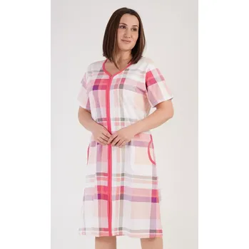 Dámské šaty Dámské domácí šaty s tříčtvrtečním rukávem Catherine lososová 3XL