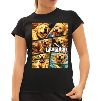 Žertovný předmět Labrador life - dámské tričko s potiskem- Tričkový.cz
