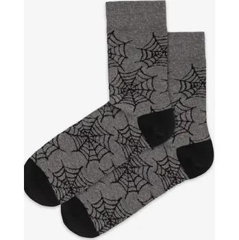 Pánské oblečení DÁMSKÉ VZOROVANÉ PONOŽKY U84.01P hnědé uhlí 39/41