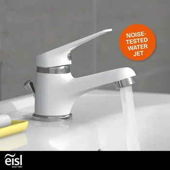 Sprchový set eisl SPEED umyvadlová baterie s táhlem, koupelnová baterie s odtokovou soupravou umyvadlo | NI075SCR-W