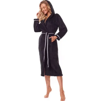 Dámský župan Měkký dlouhý župan 2322 Black - L&L L