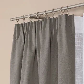 Dekorační zatemňující závěs SUPER BLACKOUT TAPE s řasící páskou tmavě šedá color 008 (cena za 1 kus) 140x250 cm 100% stínění Mybesthome