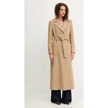 Dámský kabát Kabát s vlnou Fracomina FS25WC1011W819K3 béžová 80X, vel. XL