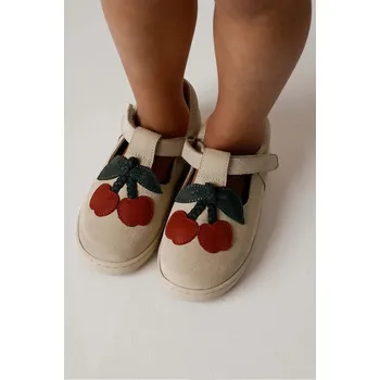 Dámská obuv Dětské kožené polobotky Donsje Lowy Shoes Cherry 2029102 béžová 01X, EUR 25