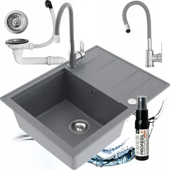 Granitový dřez Jednodřez Miló Emporio granitový šedý