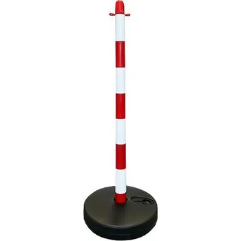 Plotový sloupek Bílo-červený plastový sloupek SCV - výška 110 cm - 81001087