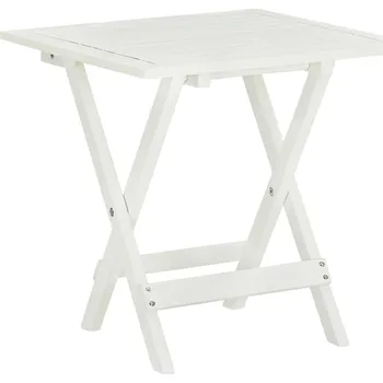 Zahradní stůl Bistro stolek bílý 46 x 46 x 47 cm masivní akáciové dřevo - 8718475923909