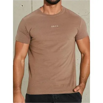 Oblečení a móda Sinsay - Tričko s krátkým rukávem - hnědá - 7313F-84X - 7313F-84X-XS