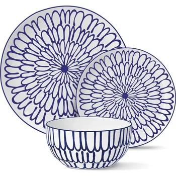 Talíř JÍDELNÍ SADA Z PORCELÁNU pro 4 osoby MG HOME FIORI 12 ks