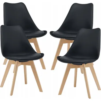 Jídelní židle Jídelní židle sada 4 ks 81x49 cm Černá