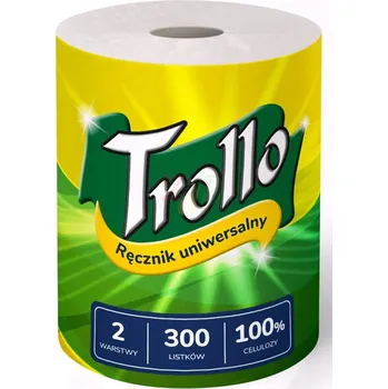 Utěrka Papírové utěrky celulóza Trollo v balení 1 ks bílé