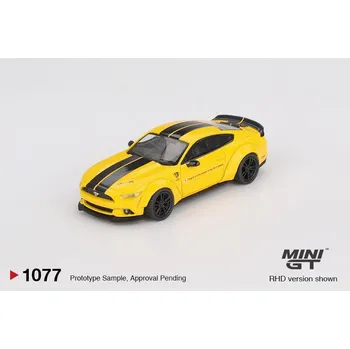 autíčko FORD MUSTANG LB-WORKS TRIPLE YELLOW 2015 -1:64 - Mini GT