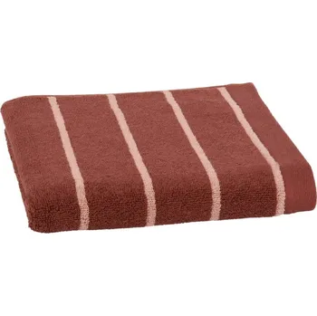 Ručník Blancheporte Froté ručník se vzorem světlých pruhů 500g/m2 červená/bílá ručník 50x100 cm