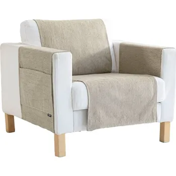 Napínací potah Blancheporte Žinylkový přehoz na pohovku a křeslo béžová křeslo