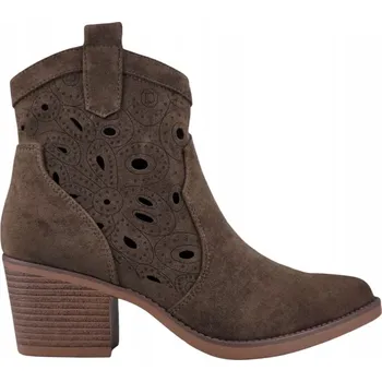 Dámská obuv Kotníkové Boty na podpatku se zipem EVENTO 25BT02-9452 chocolate vel.41