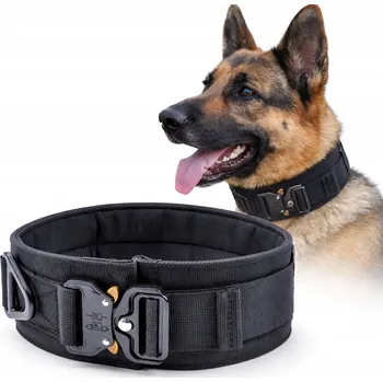 Obojek pro psa Obojek pro VELKÉHO psa hnědý ŠIROKÝ silný Rychlé Uvolnění měkce podšitý M