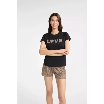 Pánské pyžamo Dámské pyžamo Boutique 40614-99X Caramel and Black - Henderson Ladies XXL