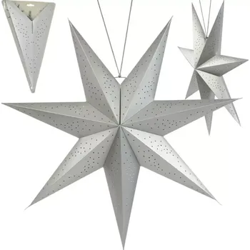 Dívčí oblečení PAPÍROVÉ DEKORATIVNÍ HVĚZDY 75CM stříbrné děti NEPLATÍ