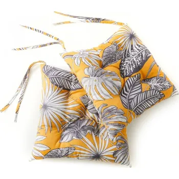 Napínací potah Blancheporte Sada 2 podsedáků na židli s tropickým potiskem žlutá